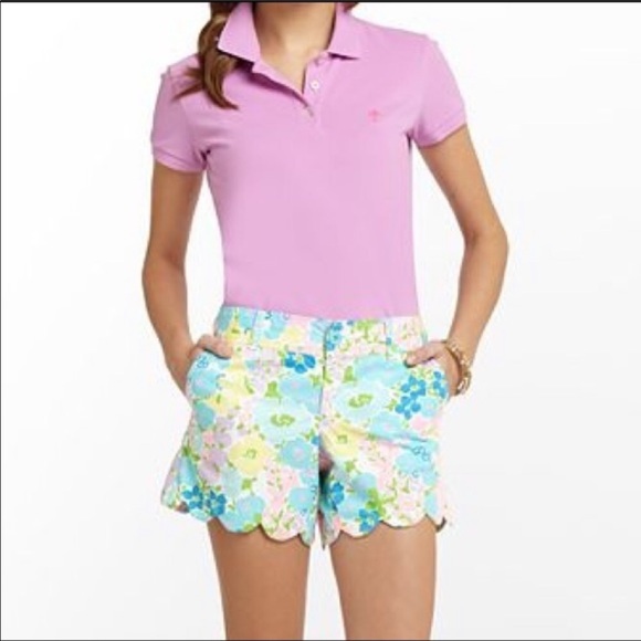 Lilly Pulitzer Buttercup Scalloped Shorts, Size 2 - Picture 7 of 7